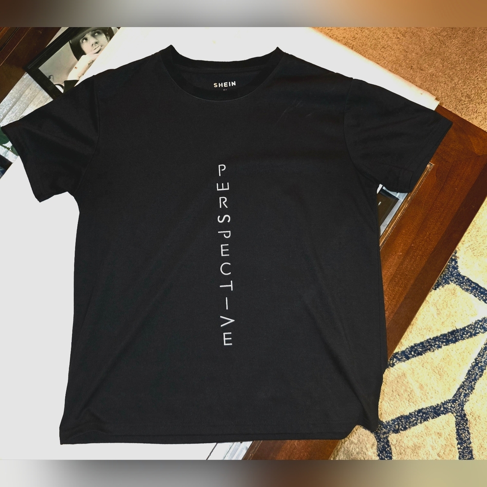 SHEIN Women's T-shirt "Perspective" Size Med